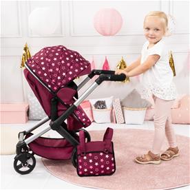 Bayer Design Combi Nukkevaunut XEO, tummanpunainen-2