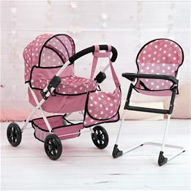 Bayer Design Cosy nukenvaunut + syöttötuoli ja vaihtolaukku-5