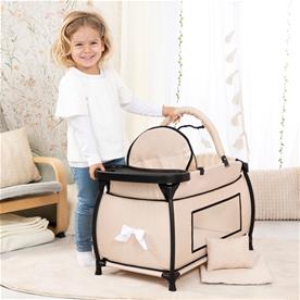 Bayer Design Cozy nukkesänky lisävarusteineen, beige-3