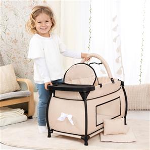 Bayer Design Cozy nukkesänky lisävarusteineen, beige-3