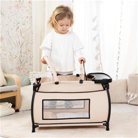 Bayer Design Cozy nukkesänky lisävarusteineen, beige-5