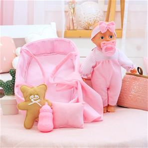 Bayer Design Doll -nukkesetti, nukke (28 cm) ja kantosänky-3