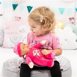 Bayer Design Ensimmäinen vauvanukkeni, äänet (30cm), tumman vaaleanpunainen-7