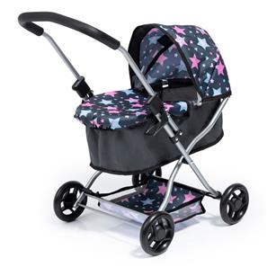 Bayer Design Go nukenvaunut tähtikuvioilla, sininen/pinkki