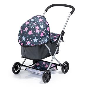 Bayer Design Go nukenvaunut tähtikuvioilla, sininen/pinkki-3