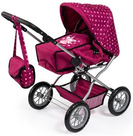 Bayer Design Kombi Grande Nukkevaunut, tummanpunainen