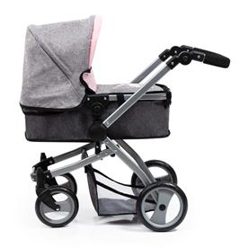 Bayer Design Kombi Milano nukenvaunut Mega Set 2, harmaa/pinkki-13