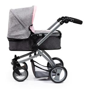 Bayer Design Kombi Milano nukenvaunut Mega Set 2, harmaa/pinkki-13