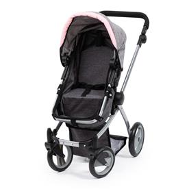 Bayer Design Kombi Milano nukenvaunut Mega Set 2, harmaa/pinkki-14