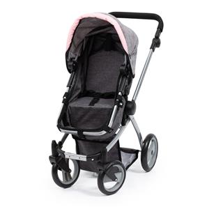 Bayer Design Kombi Milano nukenvaunut Mega Set 2, harmaa/pinkki-14