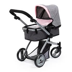 Bayer Design Kombi Milano nukenvaunut Mega Set 2, harmaa/pinkki-15