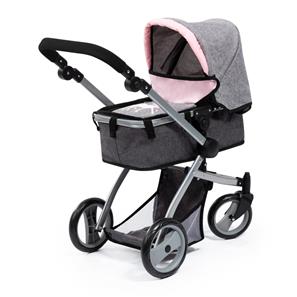Bayer Design Kombi Milano nukenvaunut Mega Set 2, harmaa/pinkki-15