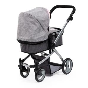 Bayer Design Kombi Milano nukenvaunut Mega Set 2, harmaa/pinkki-16