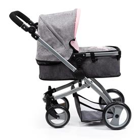 Bayer Design Kombi Milano nukenvaunut Mega Set 2, harmaa/pinkki-17