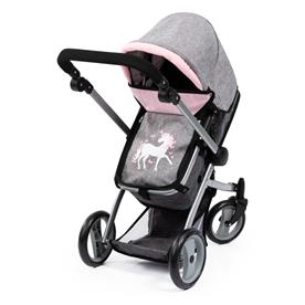 Bayer Design Kombi Milano nukenvaunut Mega Set 2, harmaa/pinkki-18