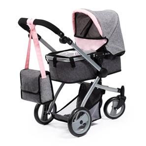 Bayer Design Kombi Milano nukenvaunut Mega Set 2, harmaa/pinkki-2