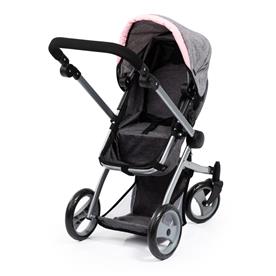 Bayer Design Kombi Milano nukenvaunut Mega Set 2, harmaa/pinkki-7