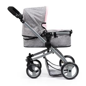 Bayer Design Kombi Milano Nukenvaunut Mega Set, harmaa/vaaleanpunainen-12