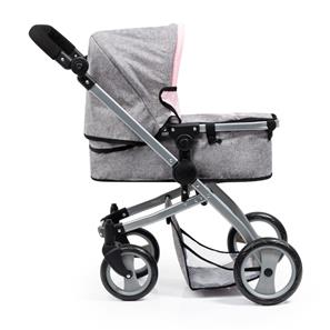Bayer Design Kombi Milano Nukenvaunut Mega Set, harmaa/vaaleanpunainen-12