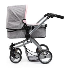 Bayer Design Kombi Milano Nukenvaunut Mega Set, harmaa/vaaleanpunainen-7