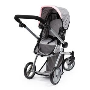 Bayer Design Kombi Milano Nukenvaunut Mega Set, harmaa/vaaleanpunainen-8