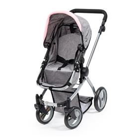 Bayer Design Kombi Milano Nukenvaunut Mega Set, harmaa/vaaleanpunainen-9
