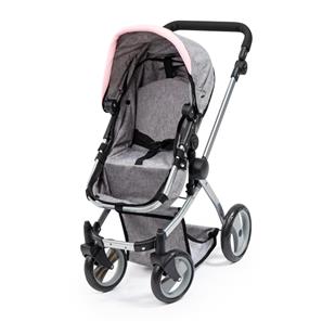 Bayer Design Kombi Milano Nukenvaunut Mega Set, harmaa/vaaleanpunainen-9