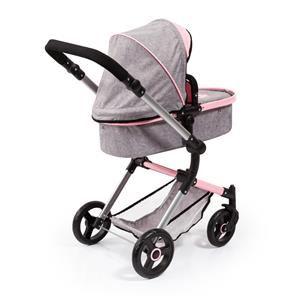 Bayer Design NEO VARIO Combi Nukenvaunut, harmaa/vaaleanpunainen-10