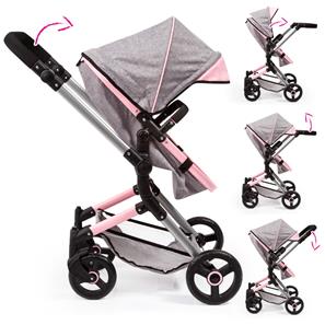 Bayer Design NEO VARIO Combi Nukenvaunut, harmaa/vaaleanpunainen-3