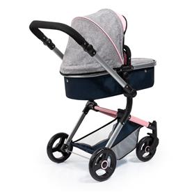 Bayer Design NEO VARIO Combi nukenvaunut, harmaa/vaaleanpunainen/musta-11