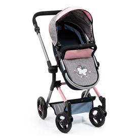 Bayer Design NEO VARIO Combi nukenvaunut, harmaa/vaaleanpunainen/musta-12