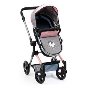 Bayer Design NEO VARIO Combi nukenvaunut, harmaa/vaaleanpunainen/musta-12