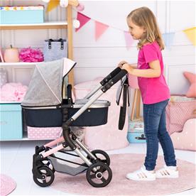 Bayer Design NEO VARIO Combi nukenvaunut, harmaa/vaaleanpunainen/musta-6