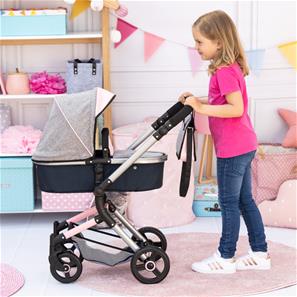 Bayer Design NEO VARIO Combi nukenvaunut, harmaa/vaaleanpunainen/musta-6