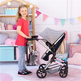 Bayer Design NEO VARIO Combi nukenvaunut, harmaa/vaaleanpunainen/musta-8