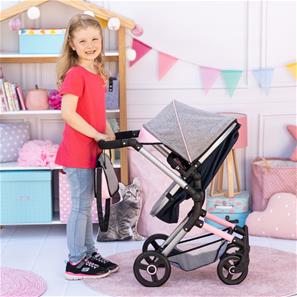 Bayer Design NEO VARIO Combi nukenvaunut, harmaa/vaaleanpunainen/musta-8