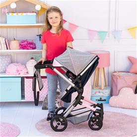 Bayer Design NEO VARIO Combi nukenvaunut, harmaa/vaaleanpunainen/musta-9