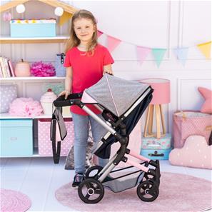 Bayer Design NEO VARIO Combi nukenvaunut, harmaa/vaaleanpunainen/musta-9