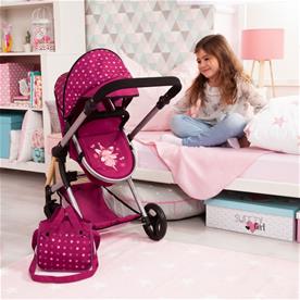 Bayer Design NEO VARIO Combi nukenvaunut, tumman-/vaaleanpunainen-5