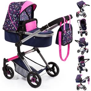 Bayer Design NEO VARIO Combi Nukenvaunut, tummansininen/vaaleanpunainen-3