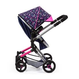 Bayer Design NEO VARIO Combi Nukkevaunut, tummansininen/vaaleanpunainen-11