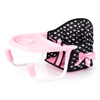 Bayer Design Nuken syöttötuoli ja tarjotin, vaaleanpunaiset sydämet