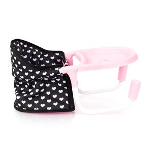 Bayer Design Nuken syöttötuoli ja tarjotin, vaaleanpunaiset sydämet-3