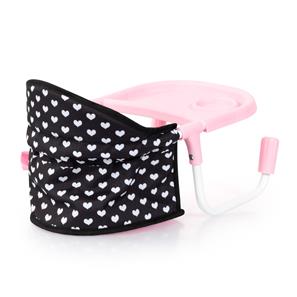 Bayer Design Nuken syöttötuoli ja tarjotin, vaaleanpunaiset sydämet-4