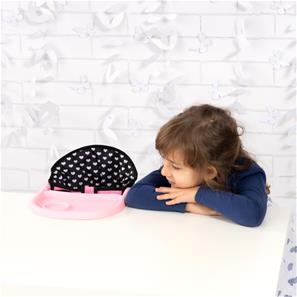 Bayer Design Nuken syöttötuoli ja tarjotin, vaaleanpunaiset sydämet-9