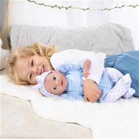 Bayer Design Reborn vauvanukke 38 cm, sininen-5