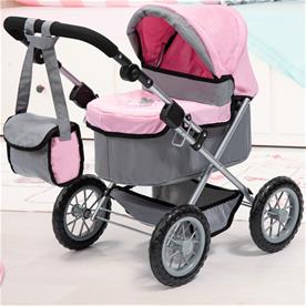 Bayer Design Trendy Nukkevaunut, harmaa/vaaleanpunainen-2