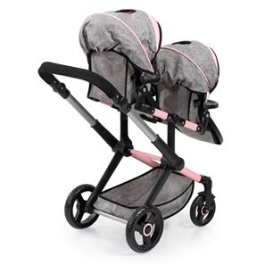 Bayer Design Twin Nukenrattaat Xeo, harmaa/vaaleanpunainen-4