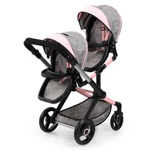 Bayer Design Twin Nukenrattaat Xeo, harmaa/vaaleanpunainen-8