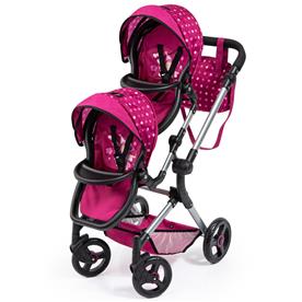 Bayer Design Twin nukenrattaat Xeo, tummanpinkki